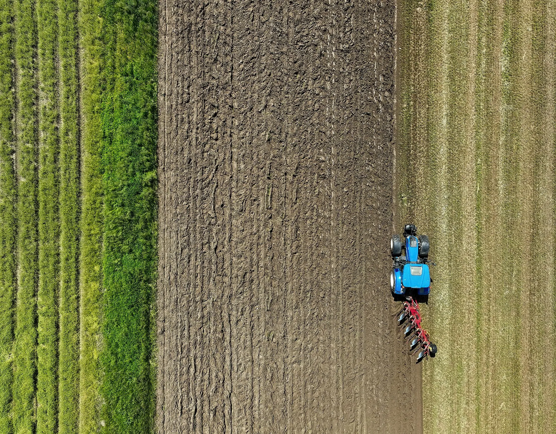 Un tracteur agricole dans un champ